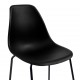 Baro kėdės, 4 vnt., juodos spalvos, plastikas