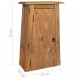 Sieninė vonios spintelė, 42x23x70cm, pušies medienos masyvas