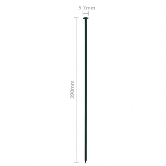 Sodo tvoros rinkinys, žalios spalvos, 77,3x26cm, arkinis viršus
