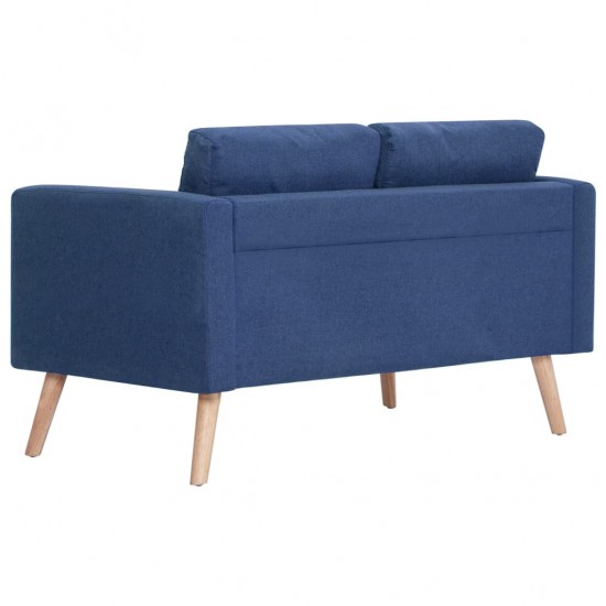 Dvivietė sofa, mėlyna, audinys