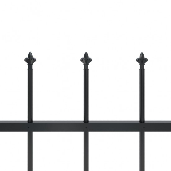 Sodo tvora su iečių viršugal., juoda, 8,5x1m, plienas