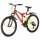 Kalnų dviratis, raudonas, 21 greitis, 26 colių ratai