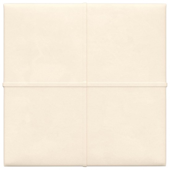 Sienų plokštės, 12vnt., kreminės, 30x30cm, aksomas, 1,08m²