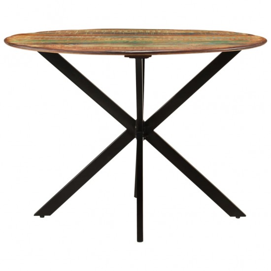 Valgomojo stalas, 110x78cm, perdirbta mediena ir plienas