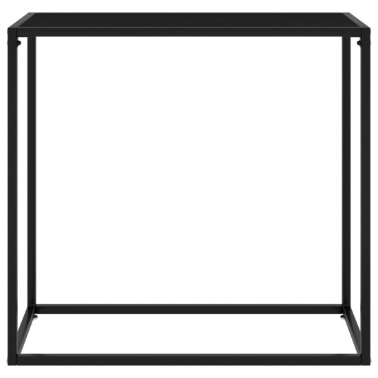 Konsolinis staliukas, juodas, 80x35x75cm, grūdintas stiklas