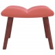 Supama kėdė su pakoja, rožinės spalvos, aksomas