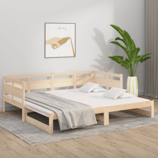 Ištraukiama lova, 2x(80x200)cm, pušies medienos masyvas
