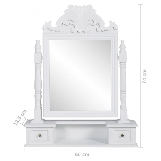 Kosmetinis staliukas su besisukančiu veidrodžiu, MDF