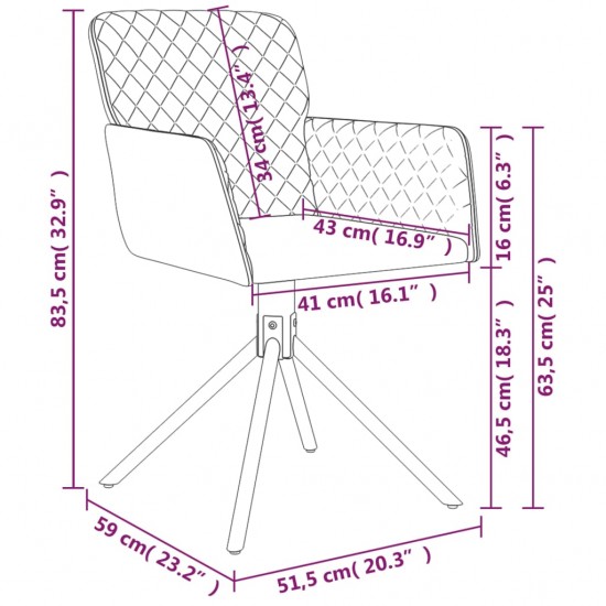 Pasukamos valgomojo kėdės, 2vnt., kreminės spalvos, aksomas