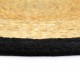 Stalo kilimėliai, 4 vnt., natūralios ir juodos spalvų, 38cm