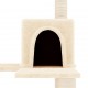 Draskyklė katėms su stovais iš sizalio, kreminės spalvos, 153cm