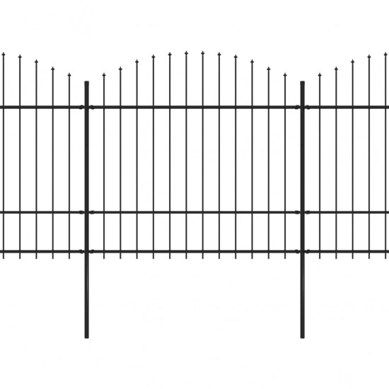 Sodo tvora su iečių viršug., juoda, (1,5-1,75)x10,2m, plienas