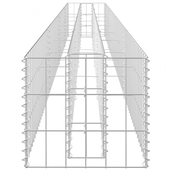 Gabiono vazonas, 360x30x30cm, galvanizuotas plienas, aukštas