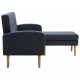 L-formos sofa, audinio apmušalas, 186x136x79 cm, tamsiai pilka