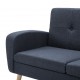 L-formos sofa, audinio apmušalas, 186x136x79 cm, tamsiai pilka