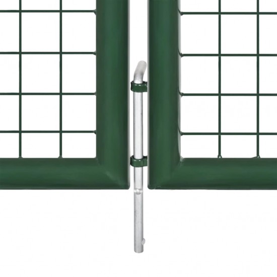Tinkliniai sodo vartai, žalios spalvos, 400x100cm, plienas