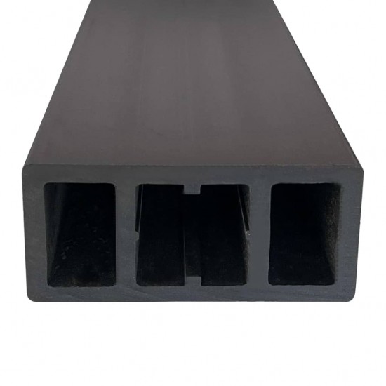 Skersinės terasos sijos, 6vnt., juodos, 170x8,5x4,5cm, WPC