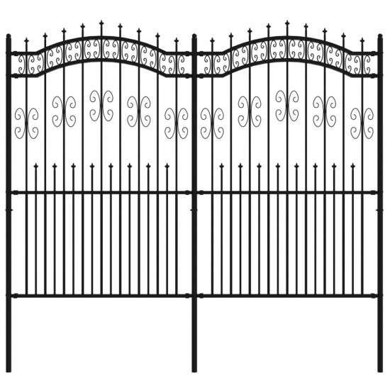 Sodo tvora su smailiomis viršūnėmis, juoda, 222cm, plienas