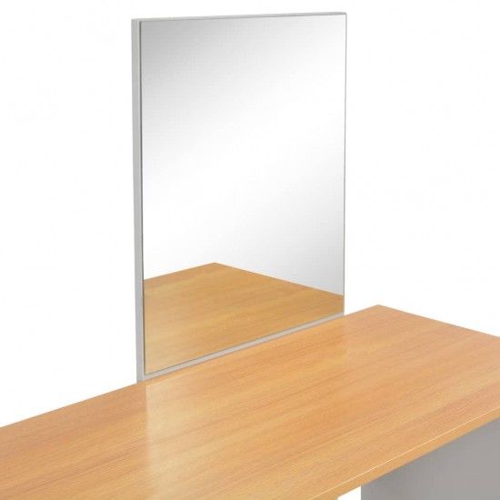 Kosmetinis stal. su veidrodž. ir tab., pilk. sp., 104x45x131cm