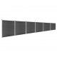 Tvoros segmentų rinkinys, juodos spalvos, 1045x186cm, WPC
