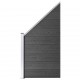 Tvoros segmentų rinkinys, juodos spalvos, 1830x(105-186)cm, WPC