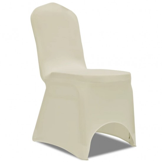 Kėdžių užvalkalai, 24vnt., kreminiai, įtempiami (4x241199)