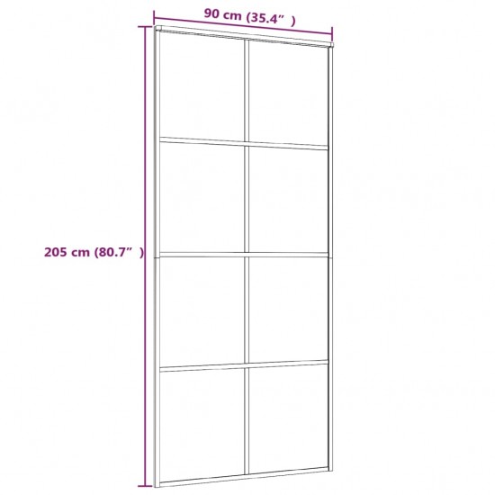 Stumdomos durys, baltos, 90x205cm, ESG stiklas ir aliuminis