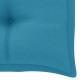 Sodo suoliukas su šviesiai mėlyna pagalvėle, 112cm, tikmedis