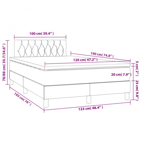 Galvūgalis su LED, tamsiai pilkas, 180x5x78/88cm, audinys