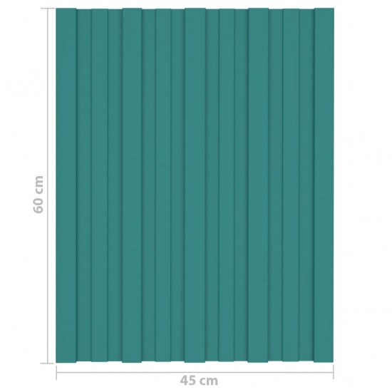 Stogo plokštės, 36vnt., žalios, 60x45cm, galvanizuotas plienas
