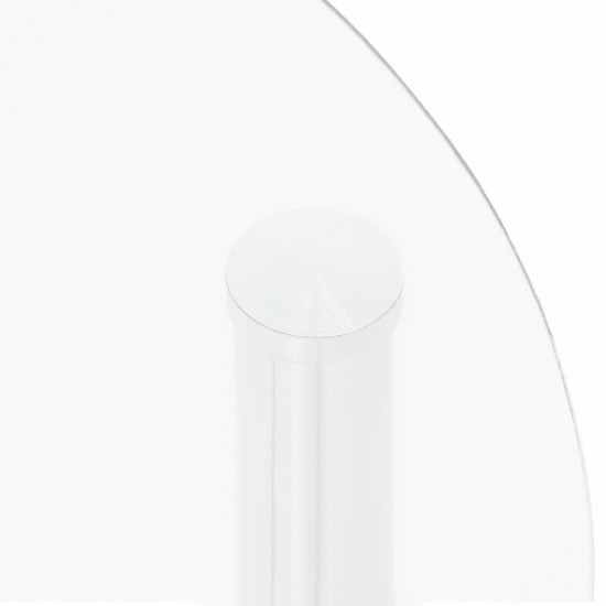 Šoninis staliukas, 2 aukštų, skaidrus, 38cm, grūdintas stiklas