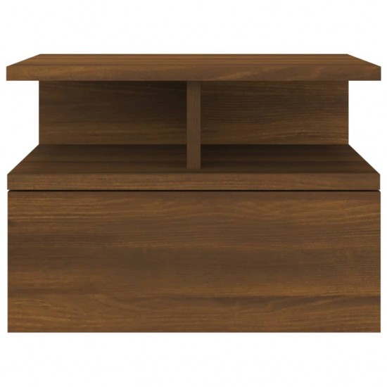 Pakabinamas naktinis staliukas, rudas, 40x31x27cm, mediena