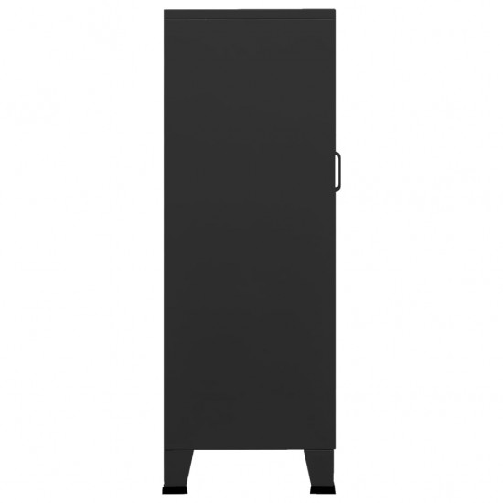 Sandėliavimo spintelė, juoda, 70x40x115cm, metalas, pramoninė