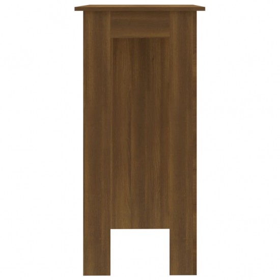 Baro stalas su lentyna, rudas ąžuolo, 102x50x103,5cm, MDP
