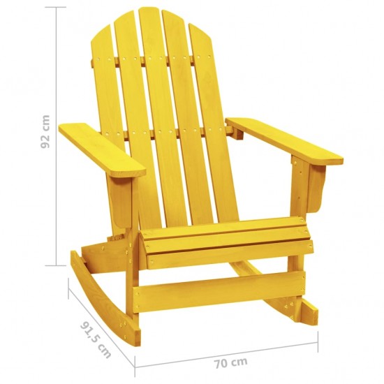 Supama sodo Adirondack kėdė, geltona, eglės medienos masyvas