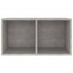 Dėžė vinilinėms plokštelėms, betono pilka, 71x34x36cm, mediena