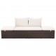 Sodo gultas, rudas, 195x60 cm, poliratanas
