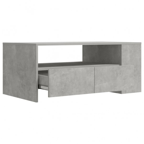 Kavos staliukas, betono pilkas, 102x55x42cm, apdirbta mediena