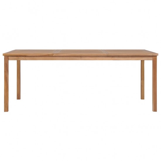 Sodo stalas, 200x100x77cm, tikmedžio medienos masyvas