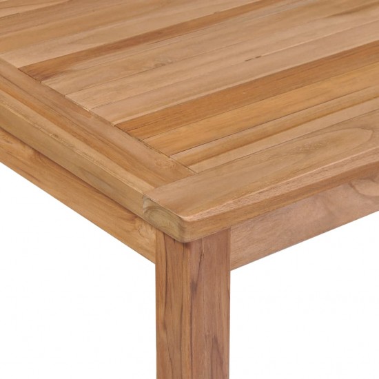 Sodo stalas, 200x100x77cm, tikmedžio medienos masyvas