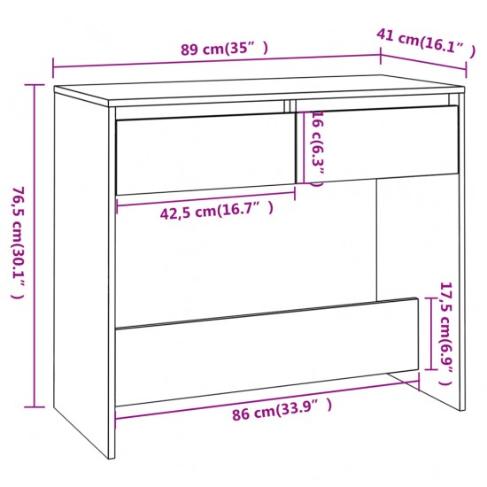 Konsolinis staliukas, juodos spalvos, 89x41x76,5cm, plienas