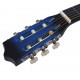 Klasikinė gitara, šešėliuotos mėlynos spalvos, 38, 6 stygos