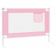 Apsauginis turėklas vaiko lovai, rožinis, 90x25cm, audinys