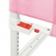 Apsauginis turėklas vaiko lovai, rožinis, 90x25cm, audinys