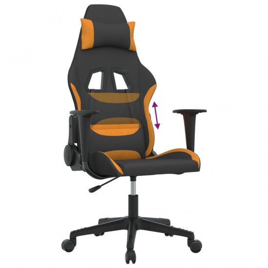 Žaidimų kėdė, juodos ir oranžinės spalvos, audinys