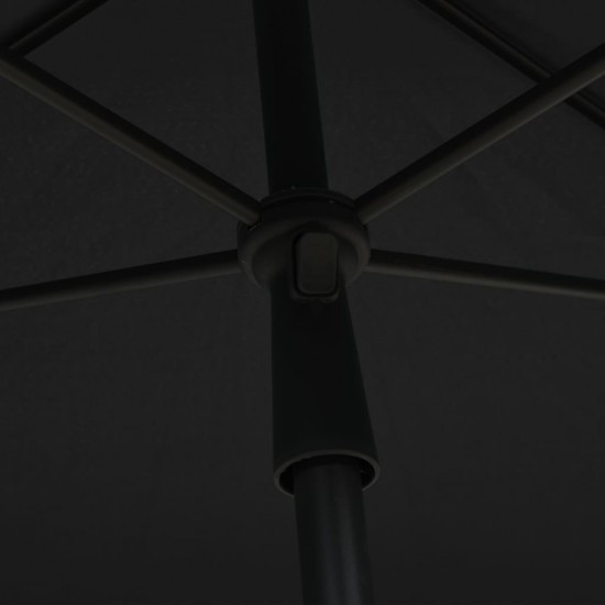 Sodo skėtis nuo saulės su stulpu, antracito spalvos, 210x140cm