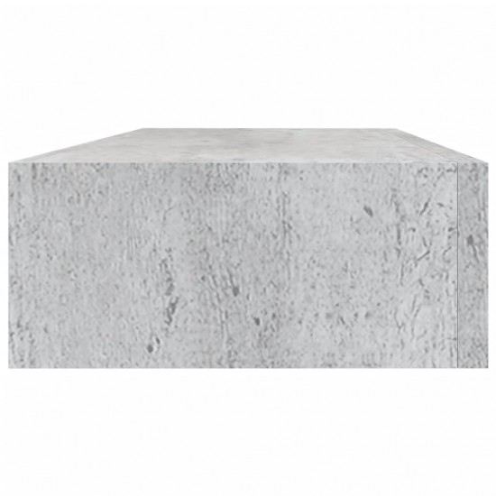 Lentynos su stalčiais, 2vnt., betono pilkos, 60x23,5x10cm, MDF