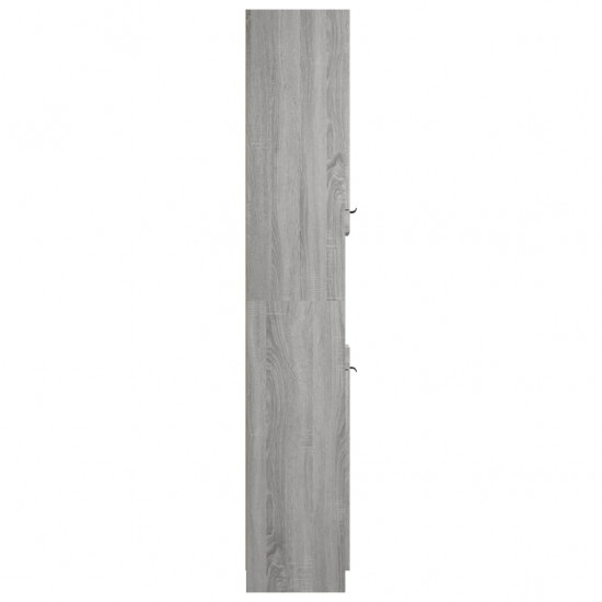 Vonios spintelė, pilka ąžuolo, 32x34x188,5cm, apdirbta mediena