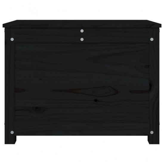Daiktadėžė, juoda, 60x32x45,5cm, pušies medienos masyvas