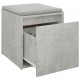 Dėžė-stalčius, betono pilka, 40,5x40x40cm, apdirbta mediena